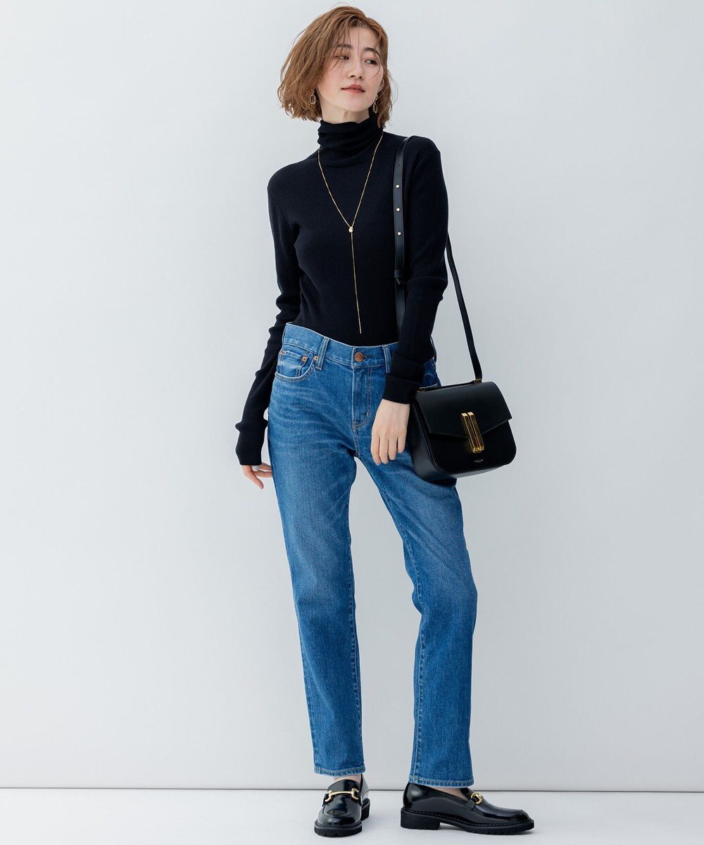 23区 L 【洗える】スムージーコットン シアーリブ ニット 