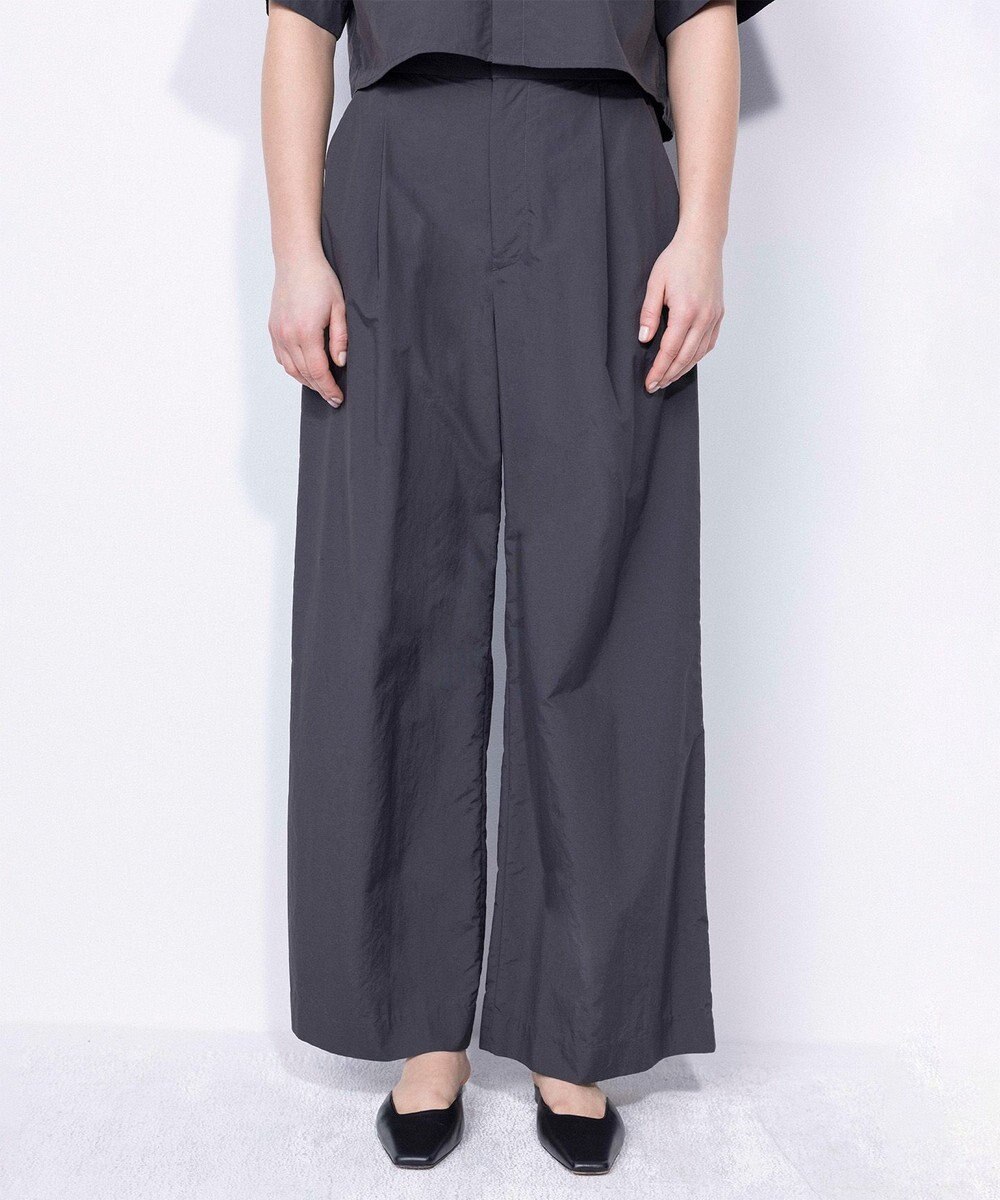NAVE 【ReNAVE・洗える/撥水加工/接触冷感/UVケア/セットアップ】ナイロンタスラン ワイドパンツ 
