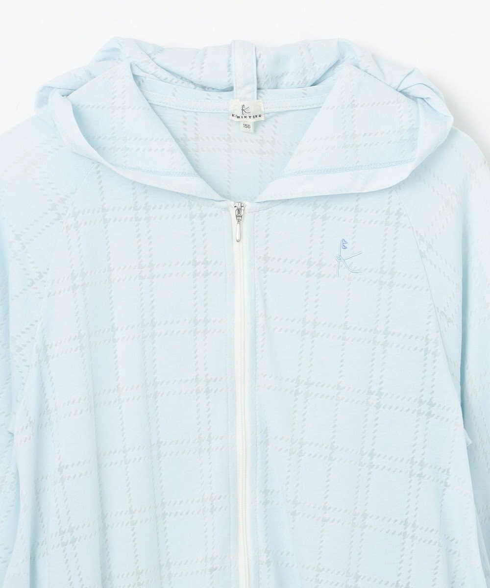 組曲 KIDS 【150-160㎝】【UVケア】オパールチェック パーカー 