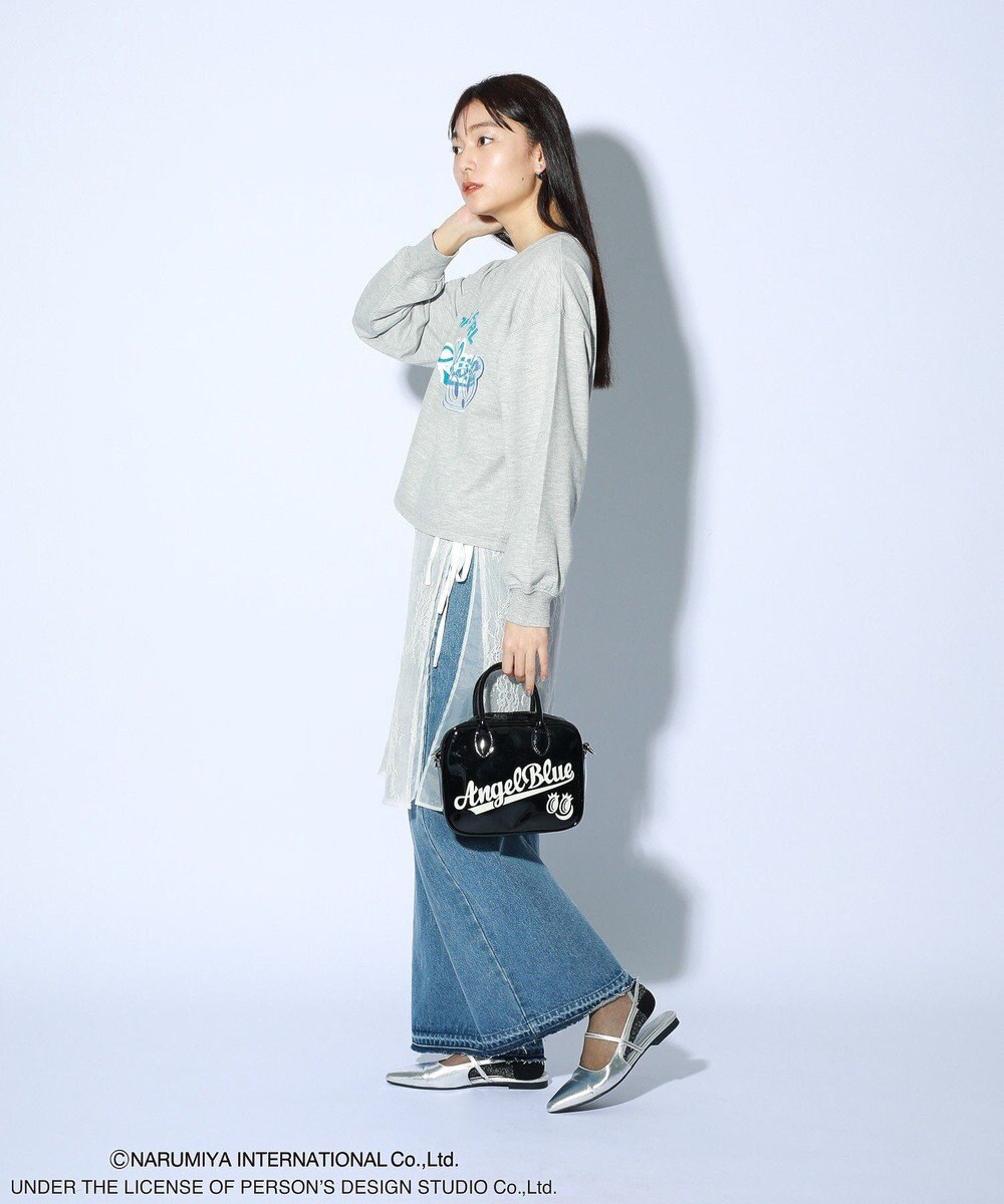 Green Parks ＡＮＧＥＬ　ＢＬＵＥ長袖ロゴ刺繍プルオーバー 