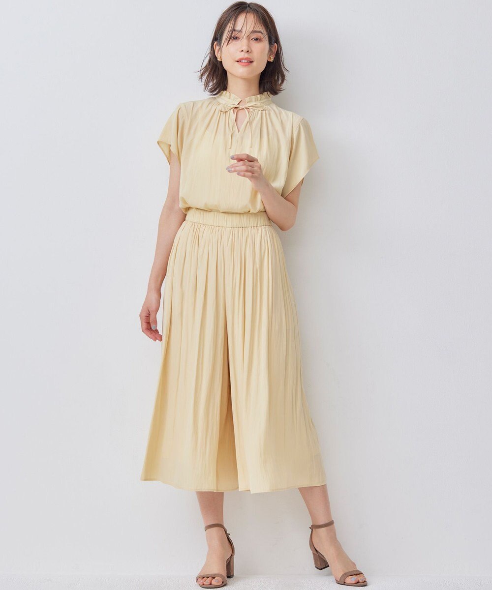 組曲 S 【前後着用可】ギャザーライトデシン ブラウス 