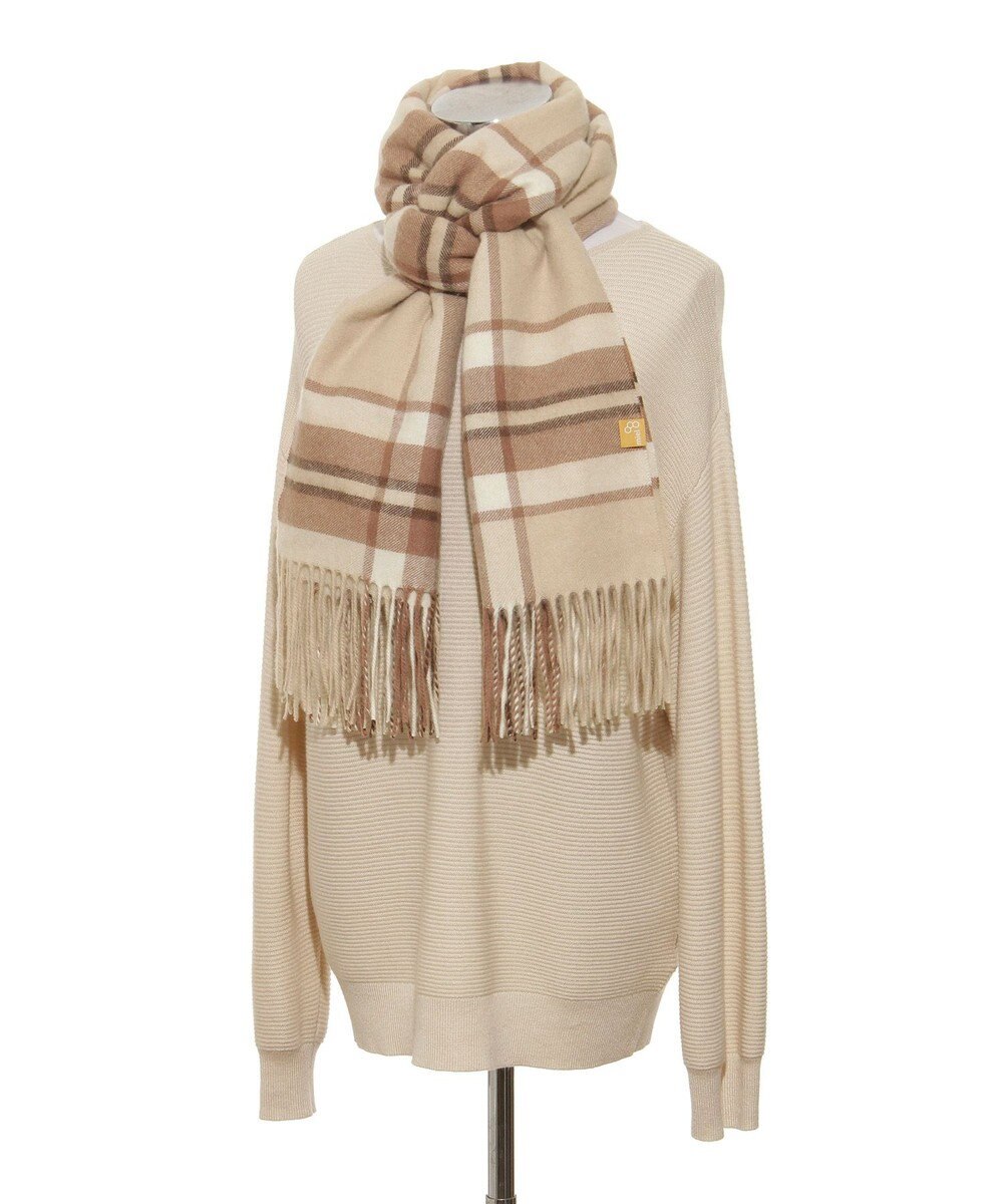 MOONBAT WEB限定【洗える】ミエル (miel) カシミヤ100％ チェックストール 