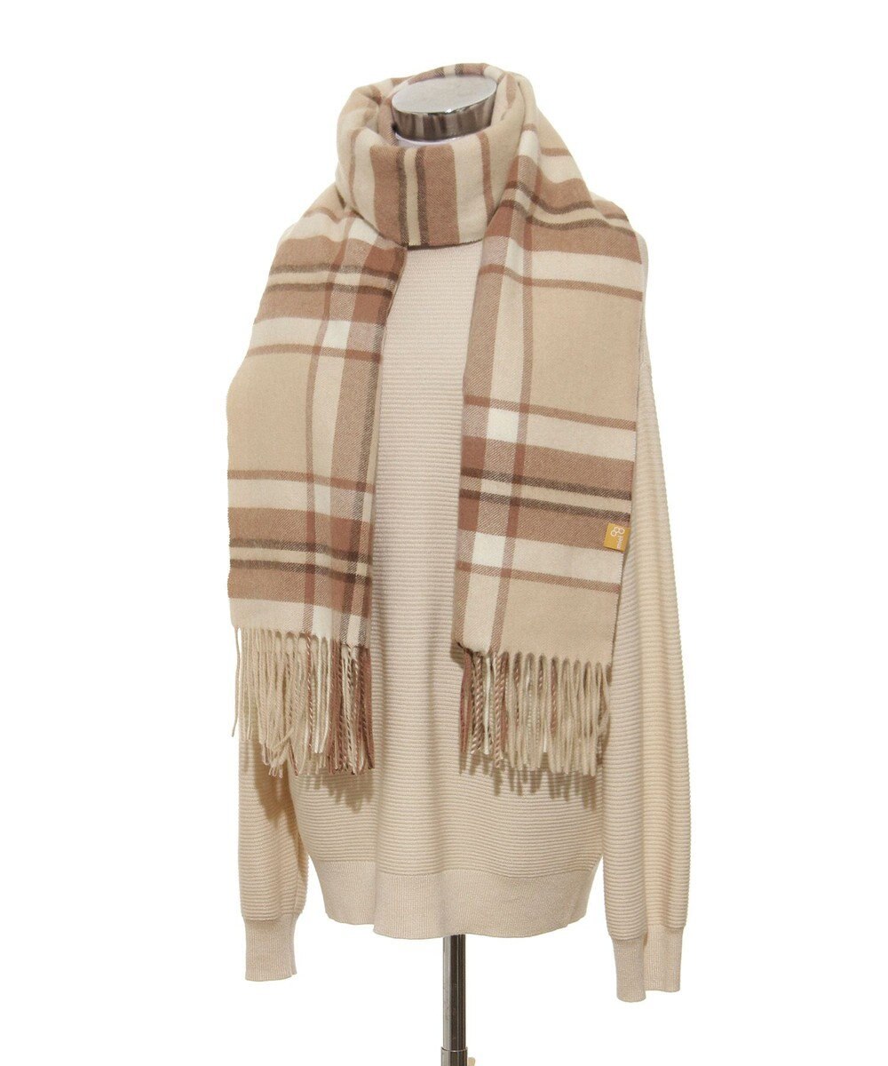 MOONBAT WEB限定【洗える】ミエル (miel) カシミヤ100％ チェックストール 