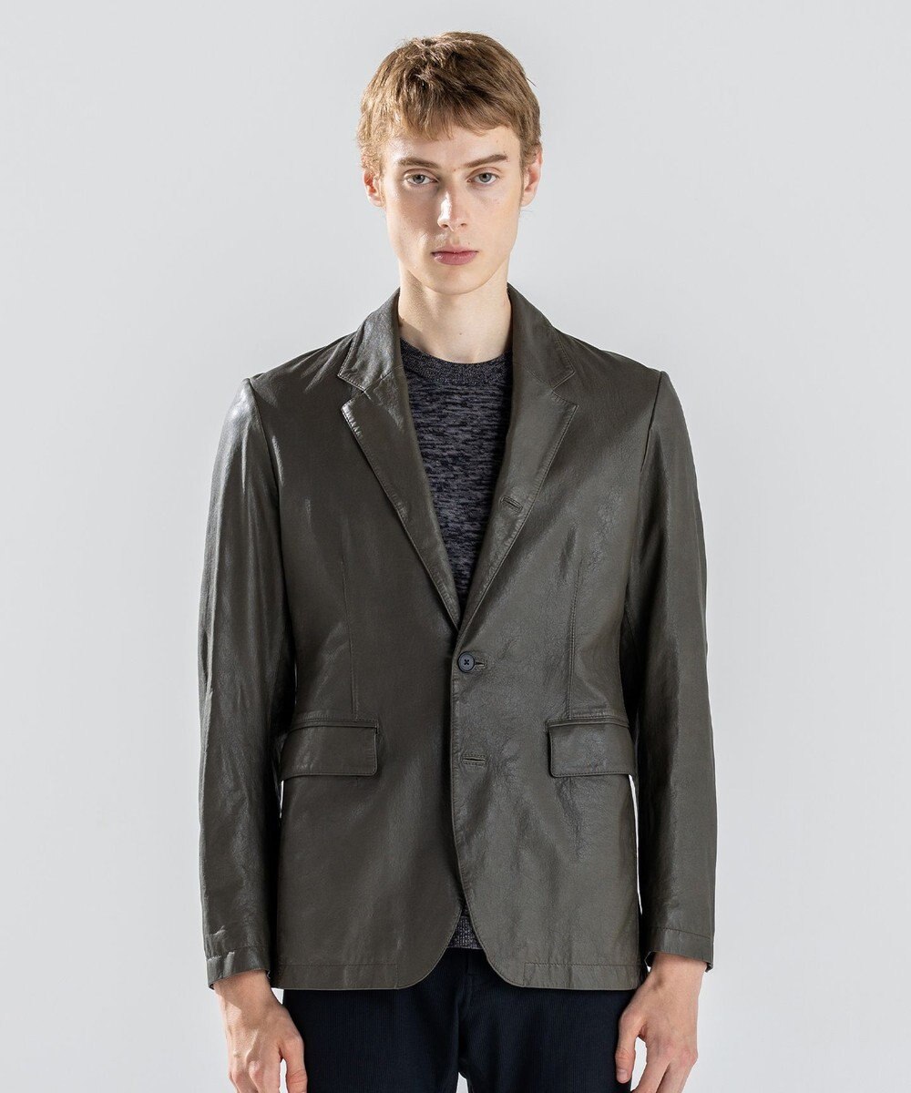 JOSEPH HOMME 新素材【シャツ感覚で羽織れる軽さ】シュリンクエアレザー　ジャケット 