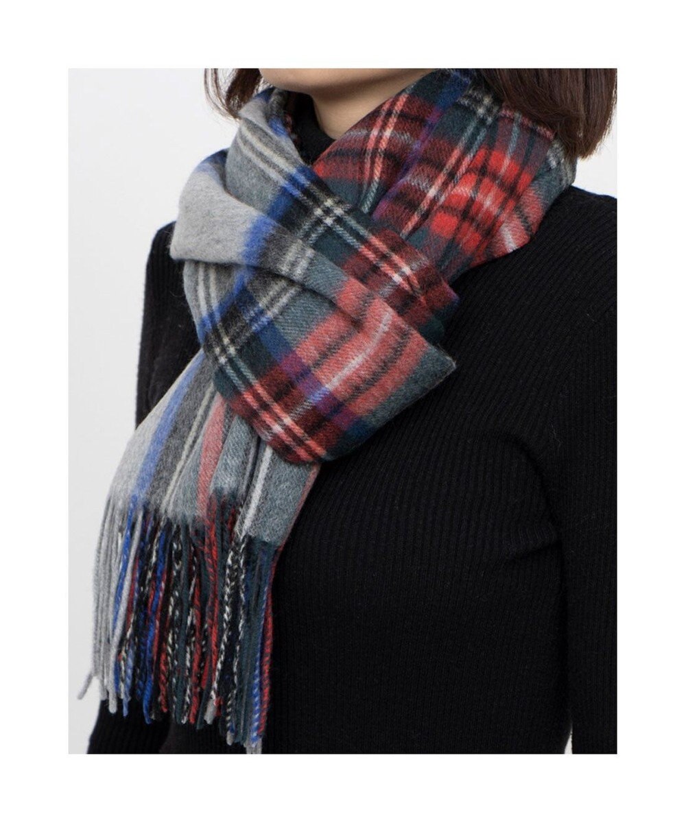 UNBILLION カシュネ cache nez / カシミヤ混紡毛チェック柄ストール 