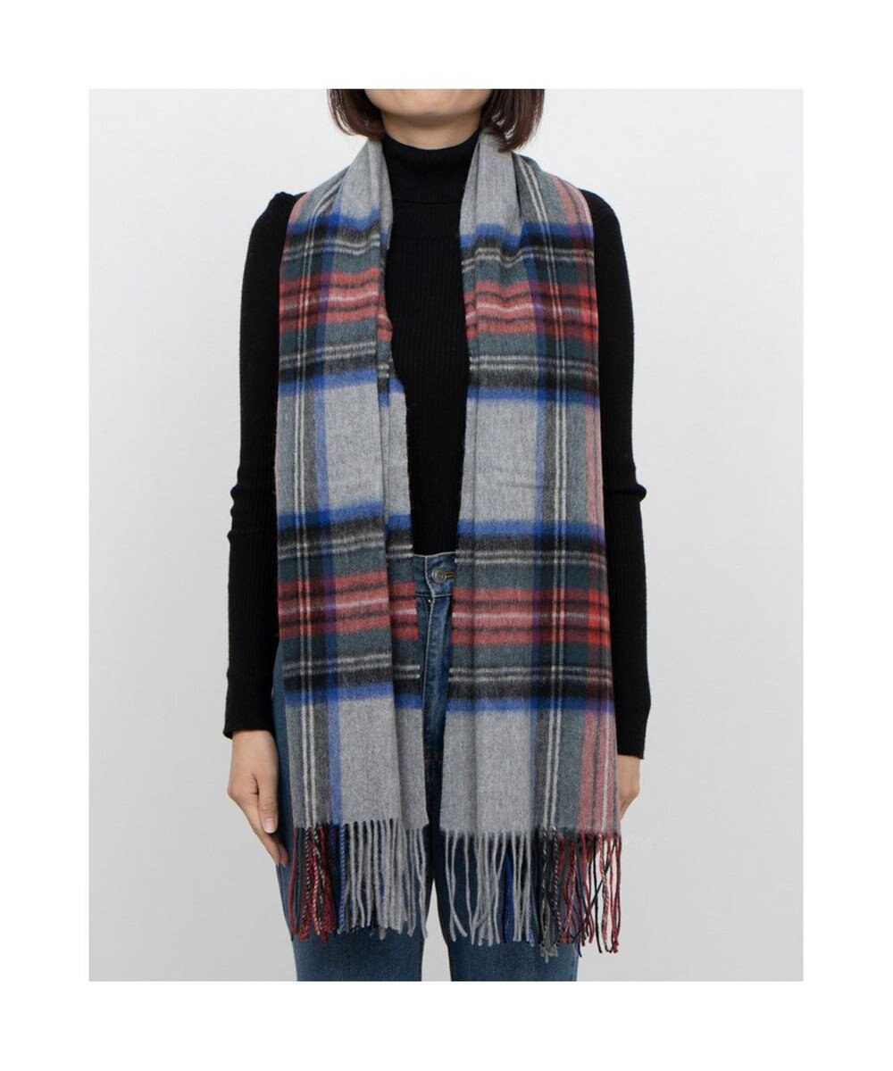 UNBILLION カシュネ cache nez / カシミヤ混紡毛チェック柄ストール 