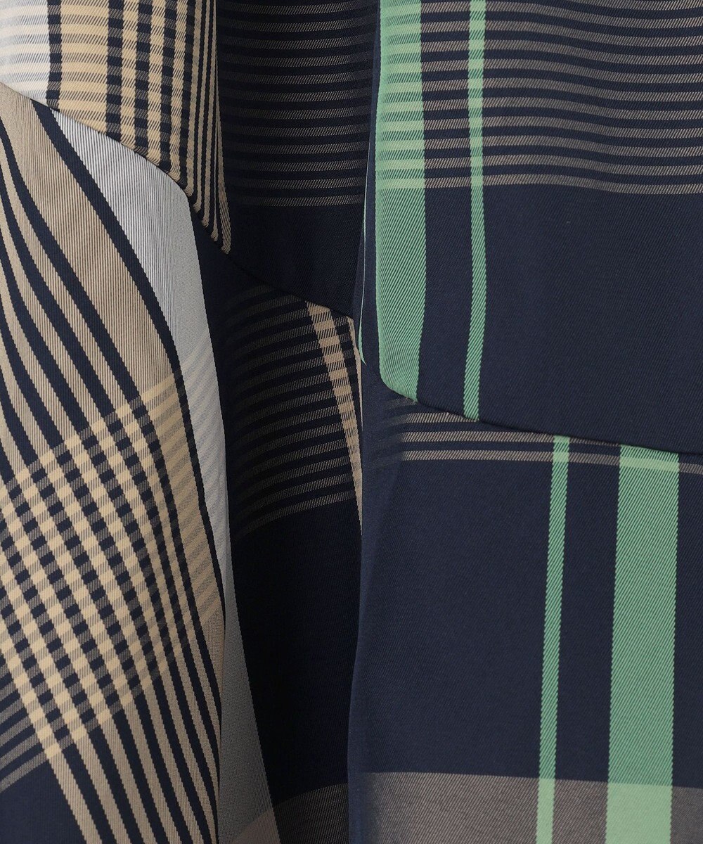 ANY L 【洗濯機可能/ウエストゴム】ビックチェックマーメイドスカート 