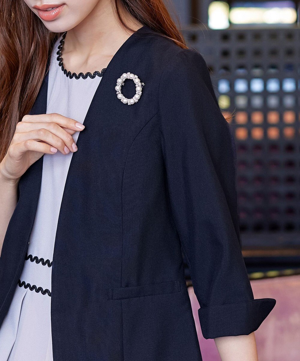 Tiaclasse 【吸水速乾・接触冷感・UVケア・防シワ・洗える】カチオンカラーレスジャケット 