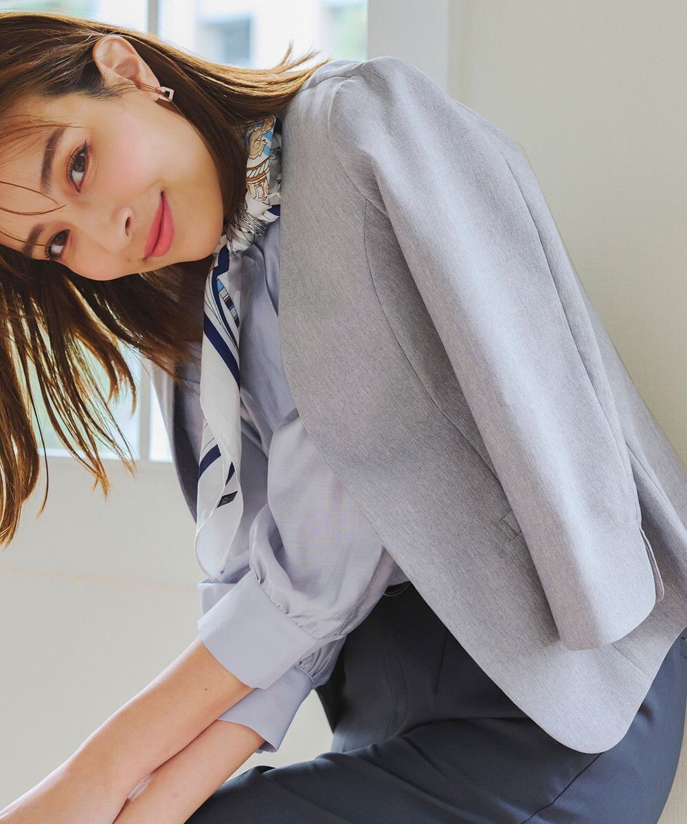 Tiaclasse 【吸水速乾・接触冷感・UVケア・防シワ・洗える】カチオンカラーレスジャケット 