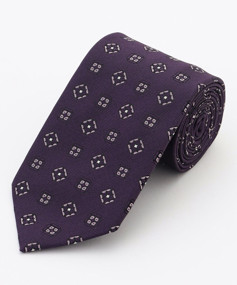 JOSEPH ABBOUD 【日本製・Holliday&Brown】クレストパターンジャカードネクタイ 
