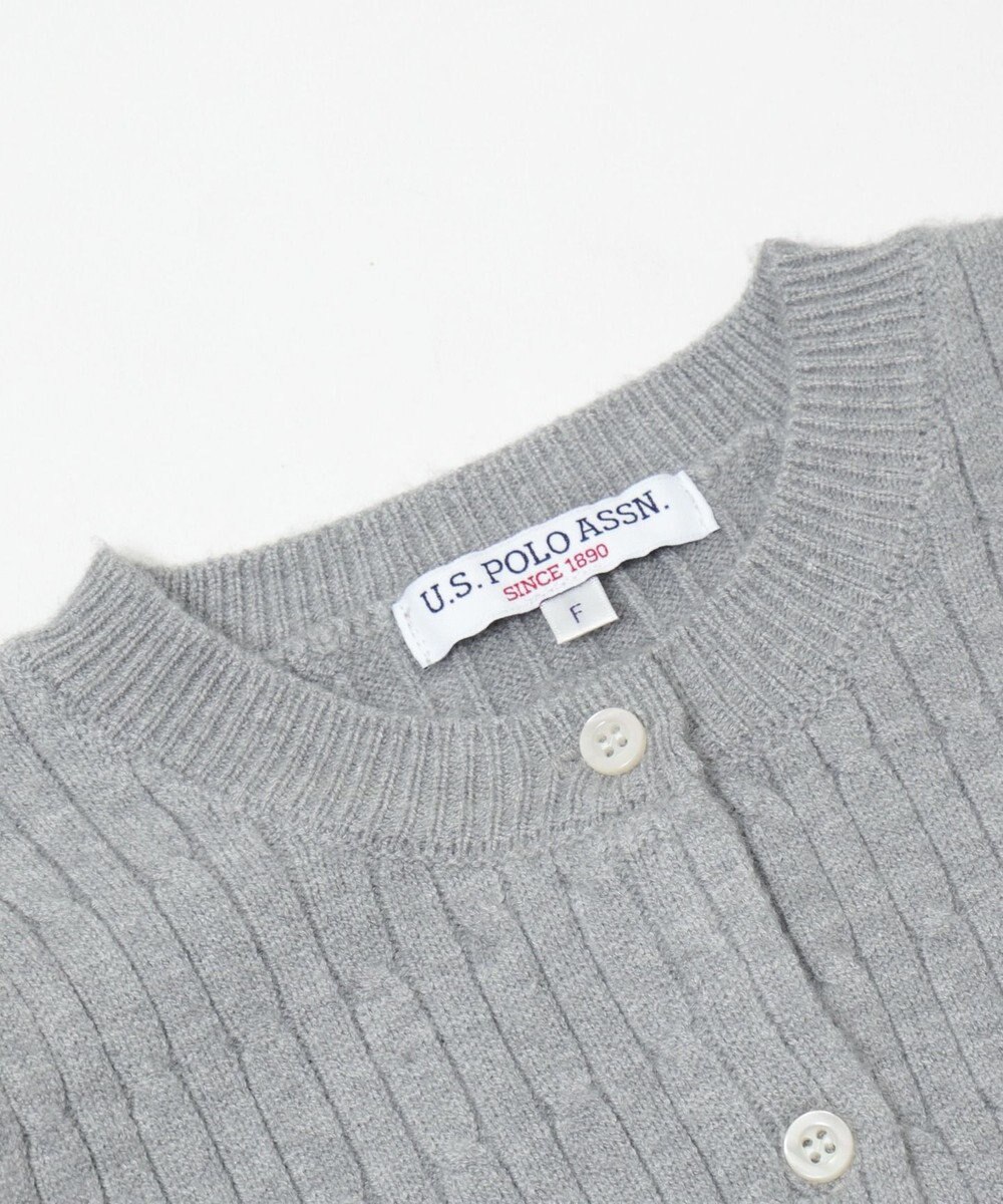 WEGO 【26年春新作】別注USPOLOケーブルニットカーデ 