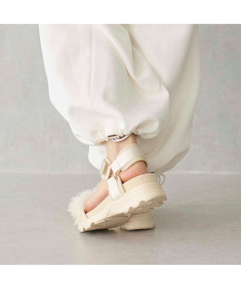 MODE ET JACOMO <carino>チュール付スポーツサンダル 
