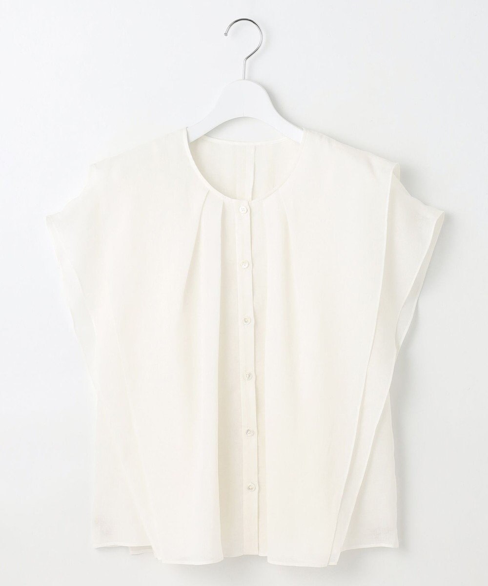 自由区 【カタログ掲載・接触冷感・洗える】シアーラミーローンフリル ブラウス 