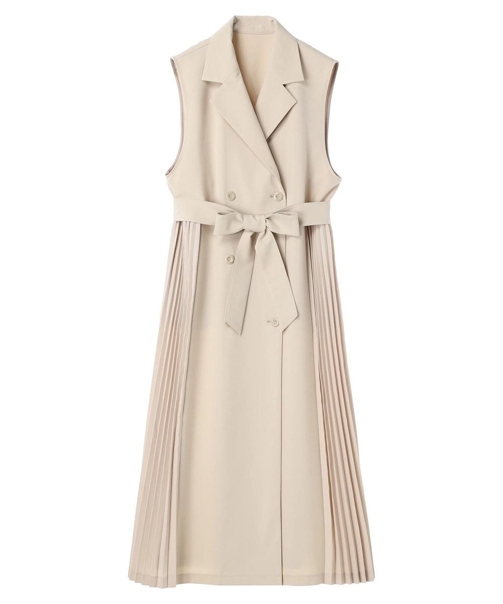 earth music&ecology サイドプリーツジレンチ 