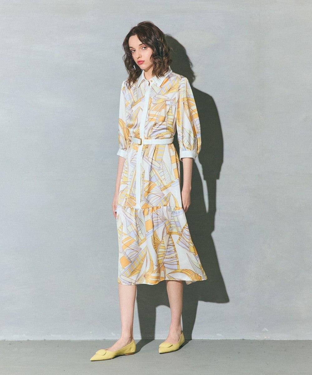 GRACE CONTINENTAL キカヨットプリントワンピース 