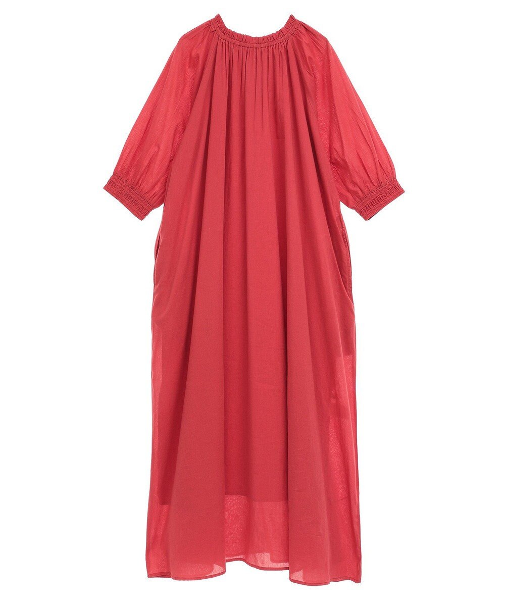 CRAFT STANDARD BOUTIQUE インド綿2WAY綿ボイルギャザーネックワンピース 