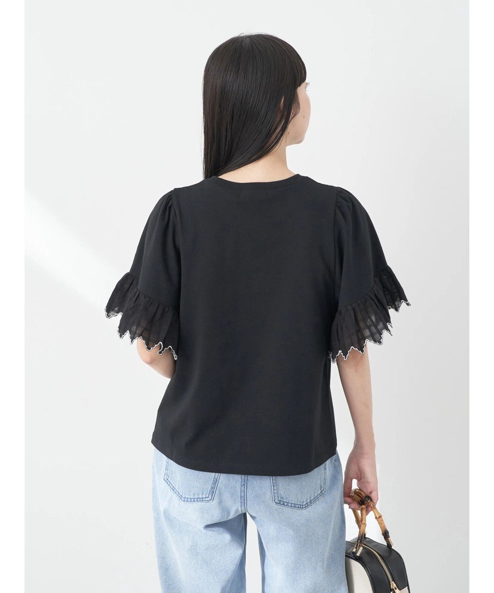 earth music&ecology 配色スカラップスリーブＴＥＥ 