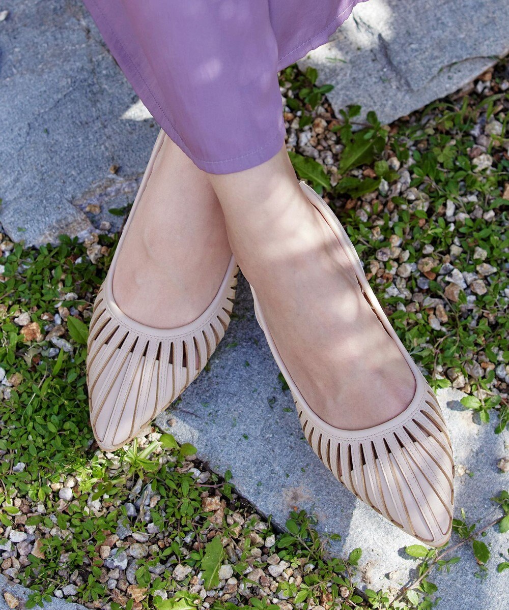 Tiaclasse 【小倉優子さん着用・フラット&ヒール2TYPE】ケージデザインシアーパンプス 