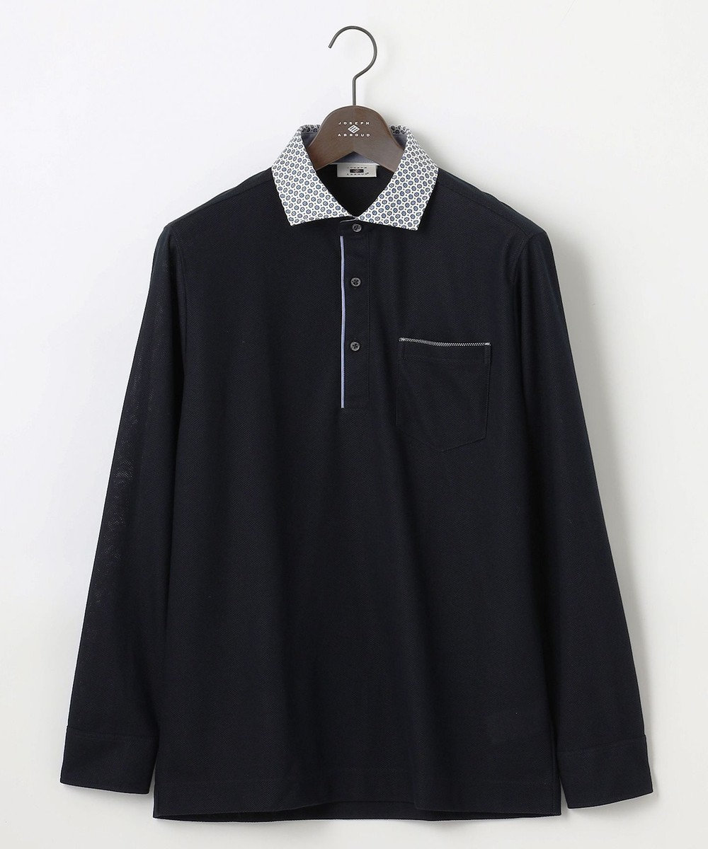 JOSEPH ABBOUD 【消臭などの高機能】オーガニックコットン ダディ 長袖 ポロシャツ 