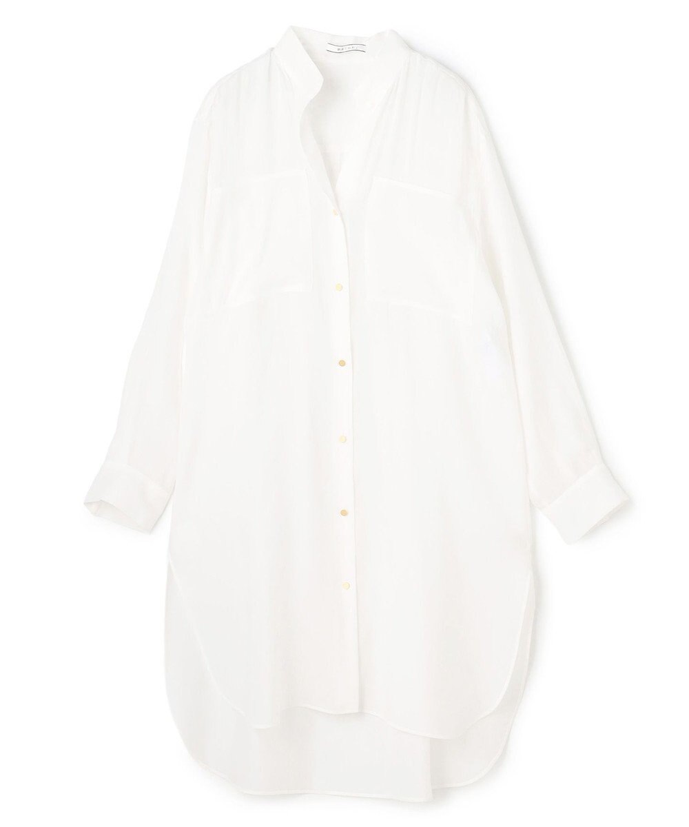 BEIGE， PAULINE / リネンヴィスコースオーバーサイズロングシャツ 