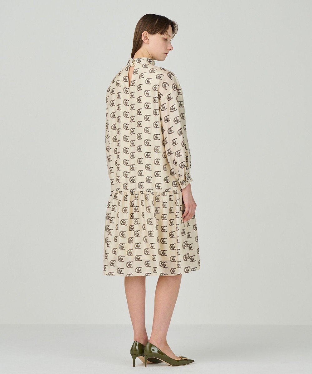GRACE CONTINENTAL シルクモノグラムドレス 