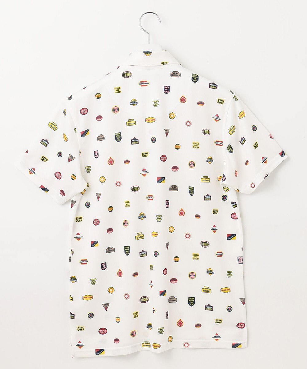 23区GOLF 【MEN】【UVケア/吸水速乾】マルチステッカープリント ポロシャツ 