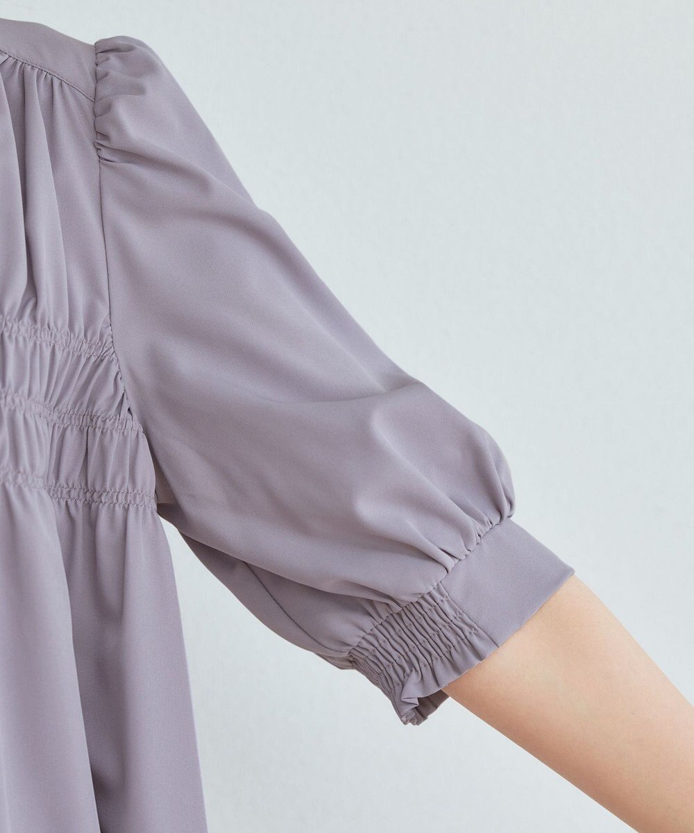 Tiaclasse L 【洗える】シャーリングチュニック 