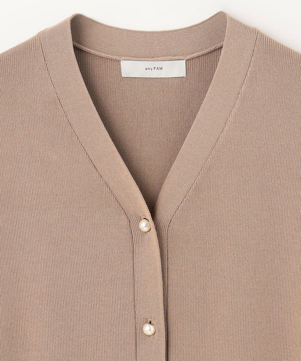 ANY 【洗濯機可】パールポイントフレンチスリーブニット 