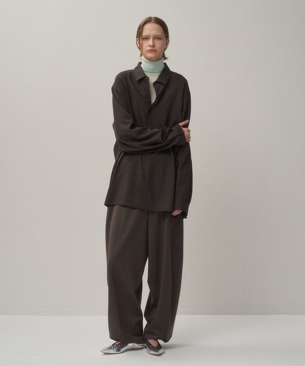 ATON TWIST WOOL WASHER | オーバーサイズシャツ - UNISEX 