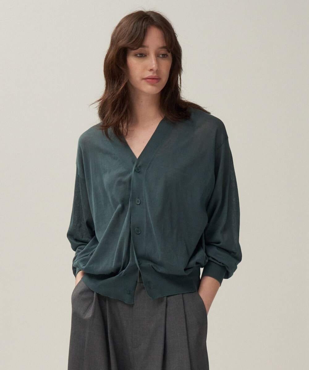 ATON COMPACT COTTON | Vネックニットカーディガン 