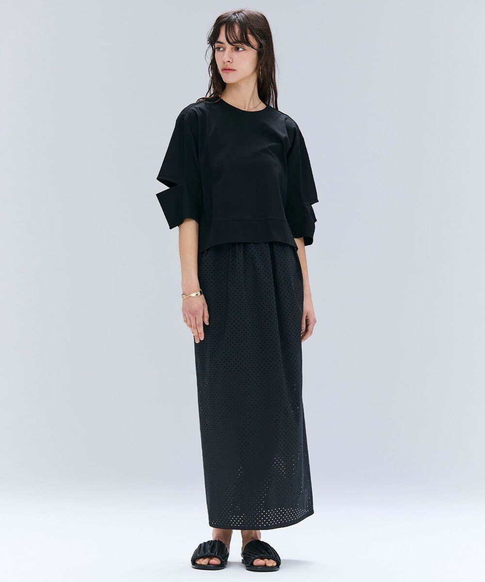 BEIGE， 【洗える】PICCOLO / パンチングドットIラインスカート 