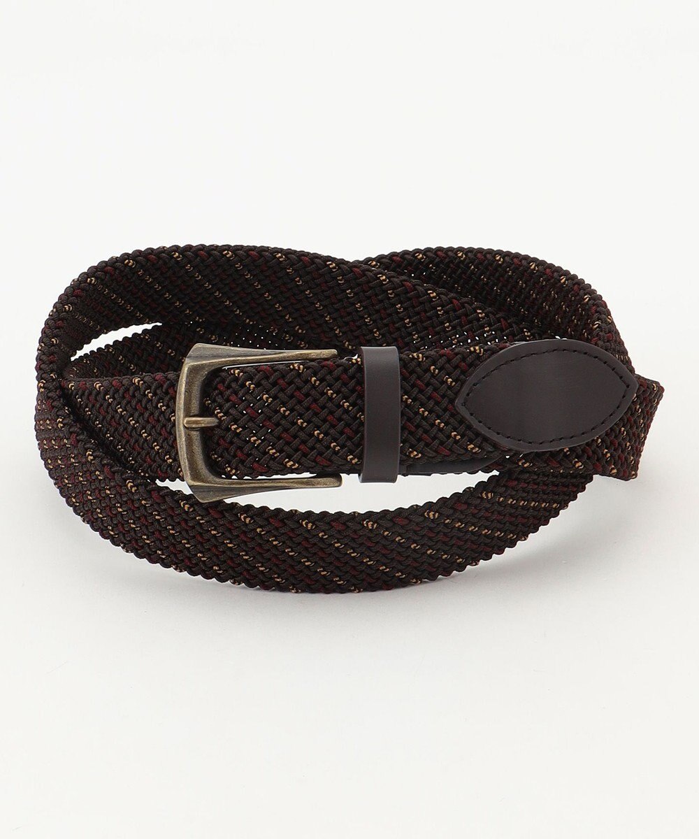 JOSEPH ABBOUD 【キングサイズ・イタリア素材・ストレッチ・日本製】 ストレッチミックスメッシュレジメンタル ベルト 