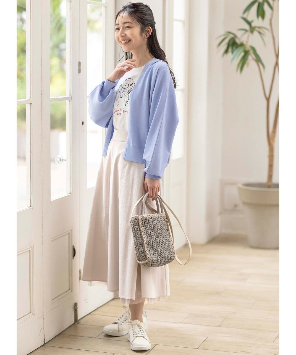 ANY SIS L 線画×刺繍ロゴ Tシャツ 