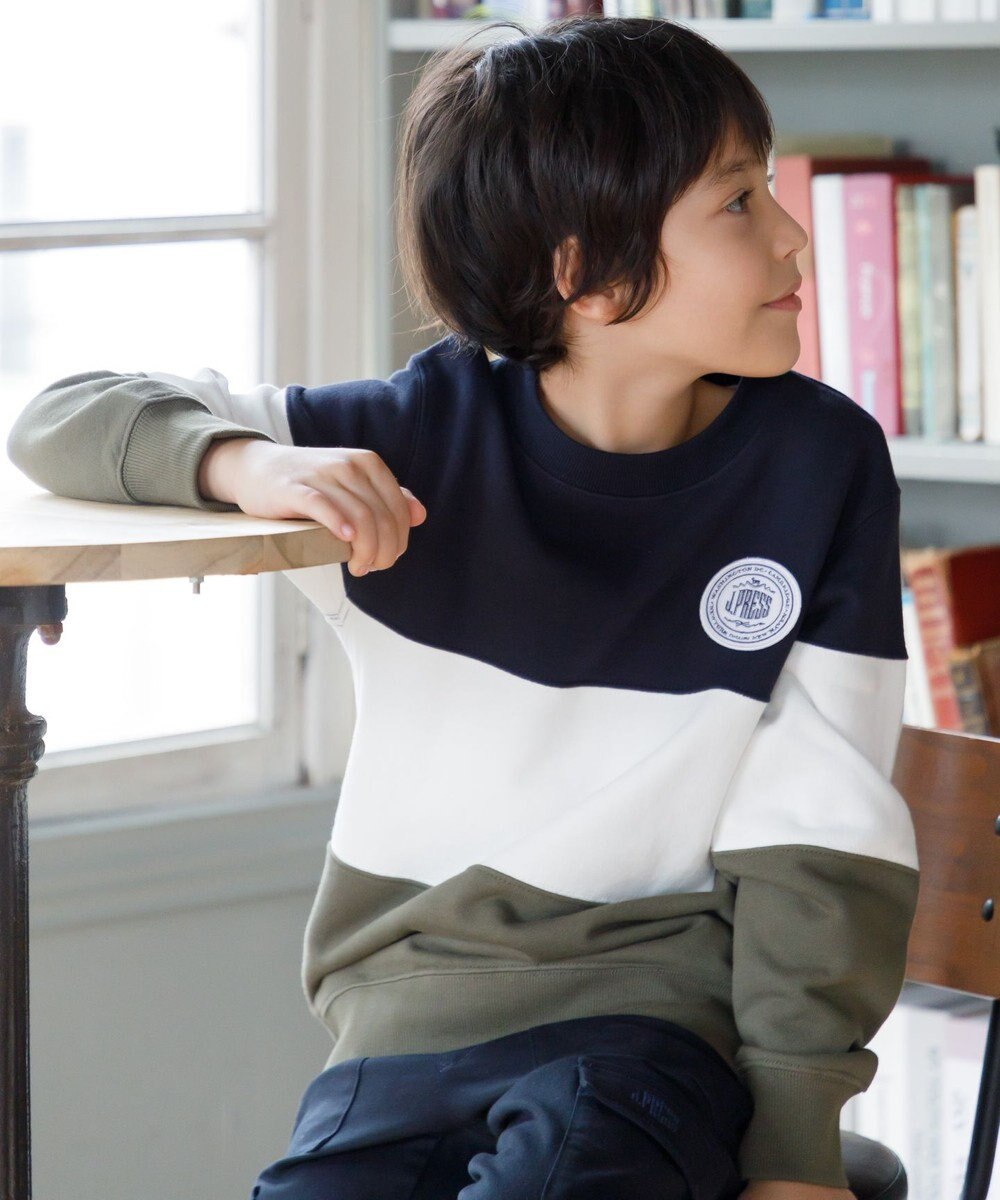 J.PRESS KIDS 【140-170cm】COMBI トリコロール トレーナー 