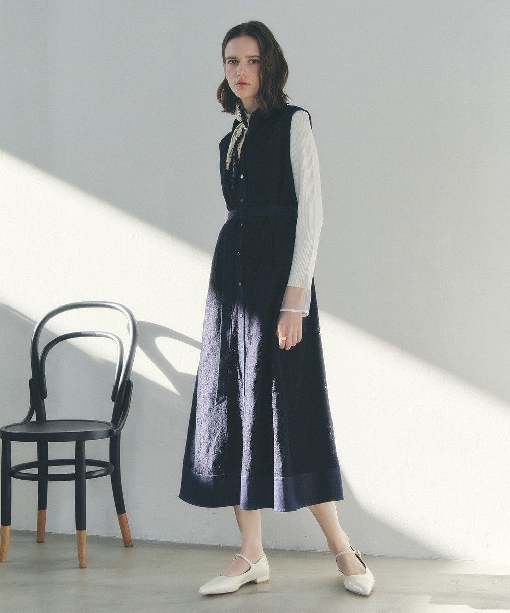 YECCA VECCA レース切替ジレワンピース 