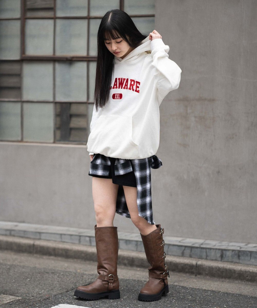 WEGO 【ユニセックス着用ITEM/SMLサイズ展開】グラフィックロゴプルパーカー 