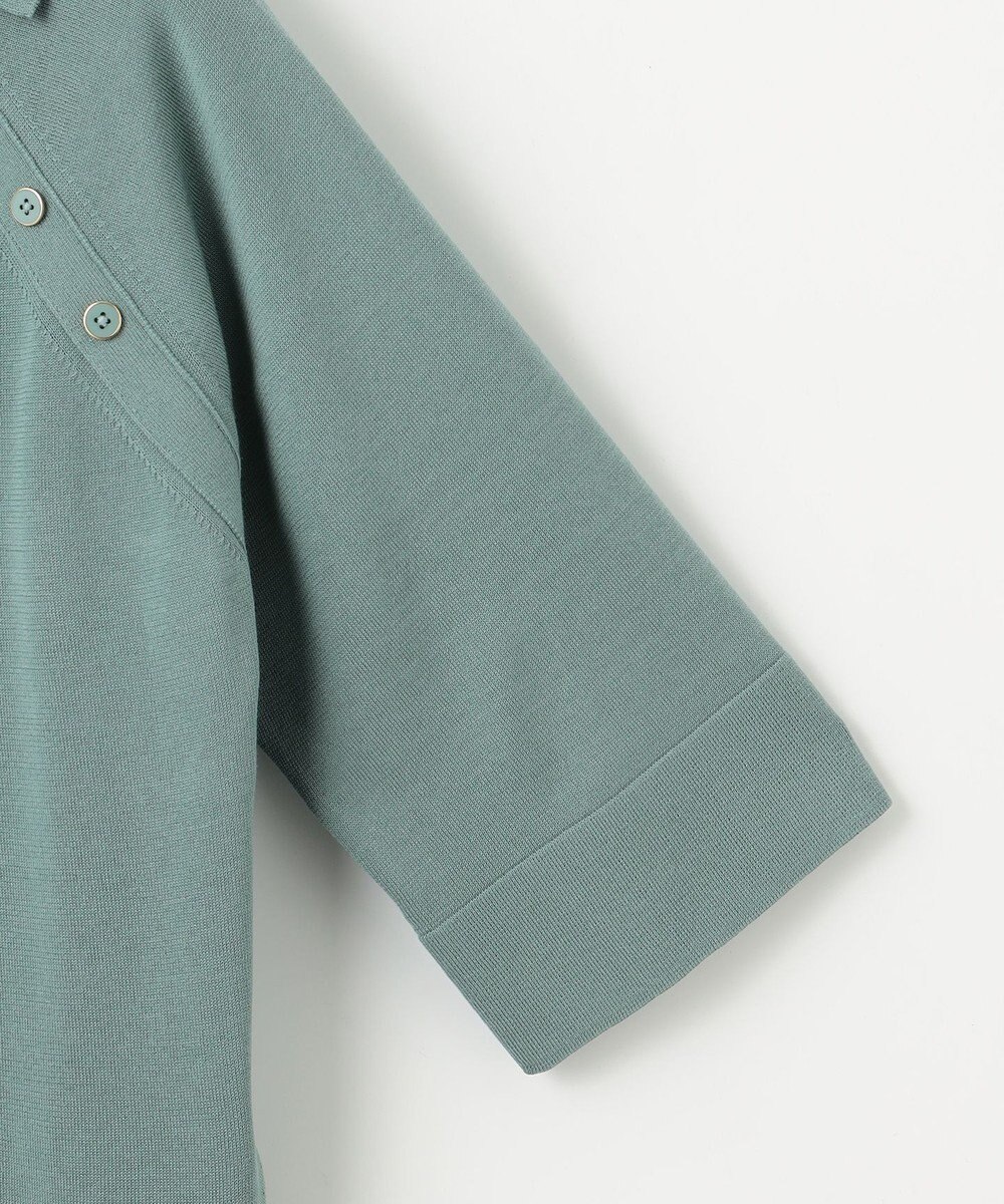 J.PRESS LADIES L 【洗える】COTTON POLYESTER 襟付き ニット 