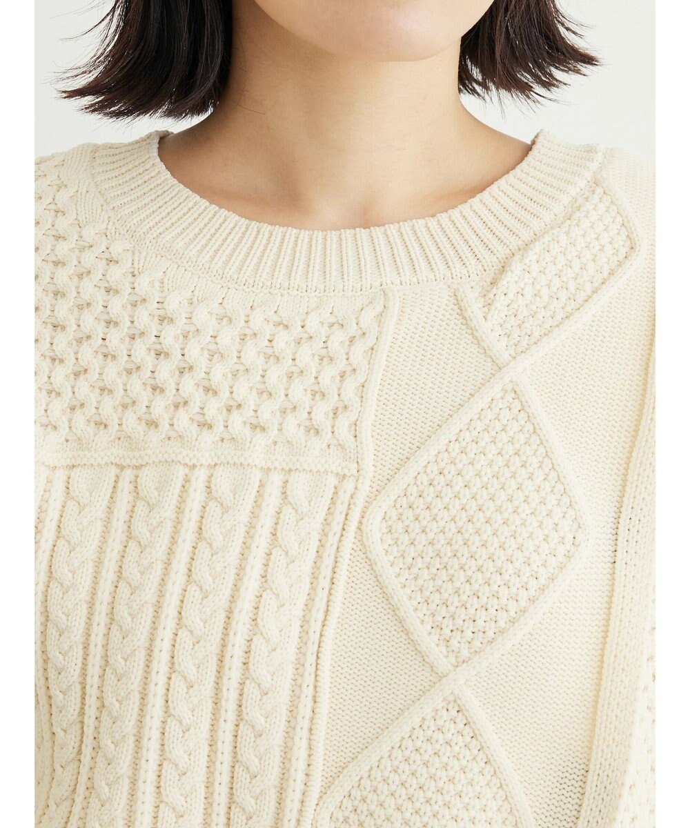 Green Parks ＫＢＦ　２ＷＡＹパッチワークニットカーディガン 