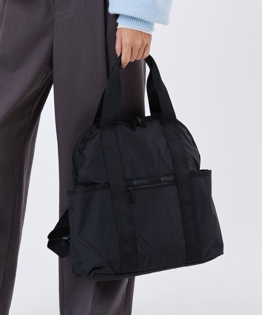 LeSportsac DOUBLE TROUBLE BACKPACK/リサイクルドブラックJP 