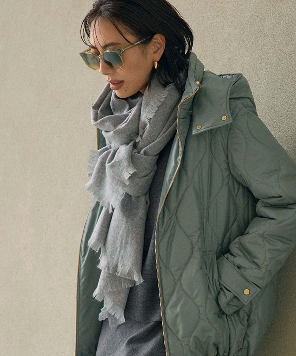 23区 ピュアカシミヤ フリンジ ストール 