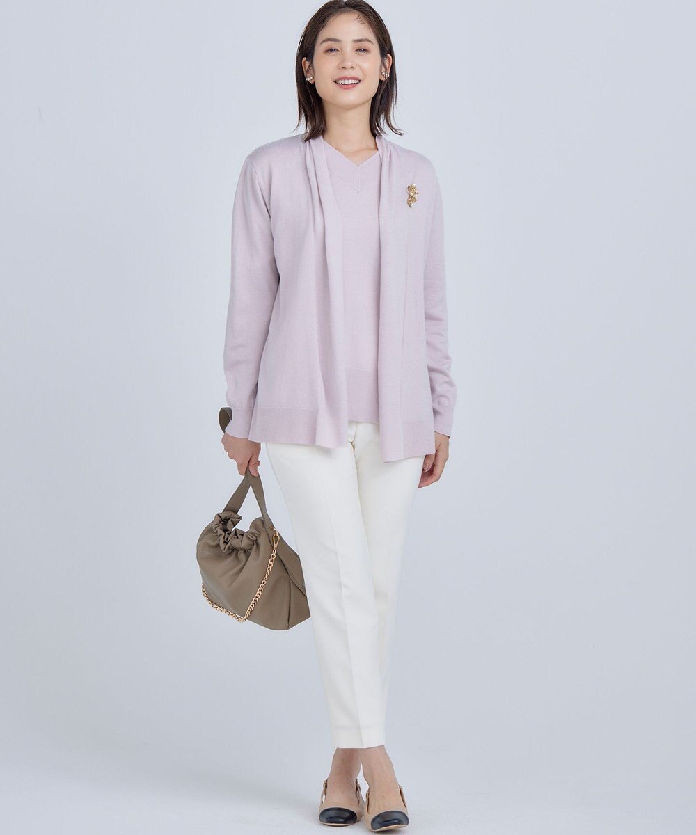 組曲 L 【WEB限定】ベーシックダブルクロス テーパードパンツ 