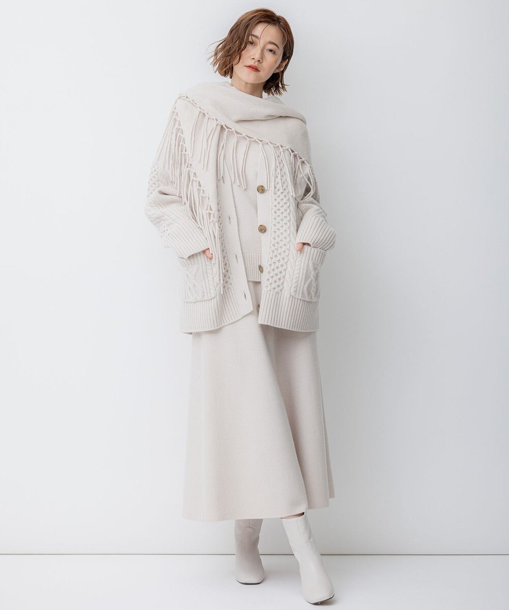 23区 ウールカシミヤ トライアングル ストール 