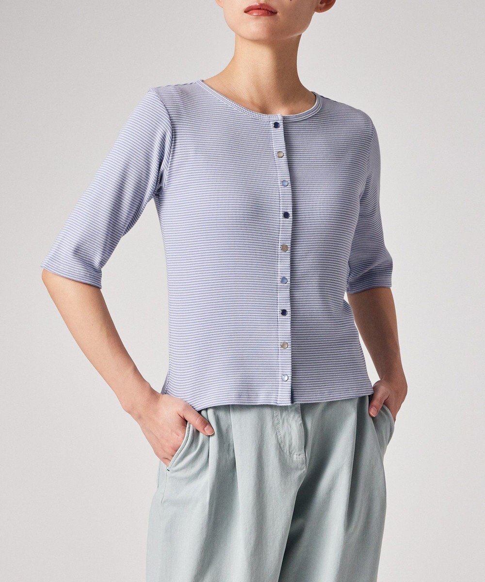 Paul Smith ボーダー ハーフスリーブ カーディガン 