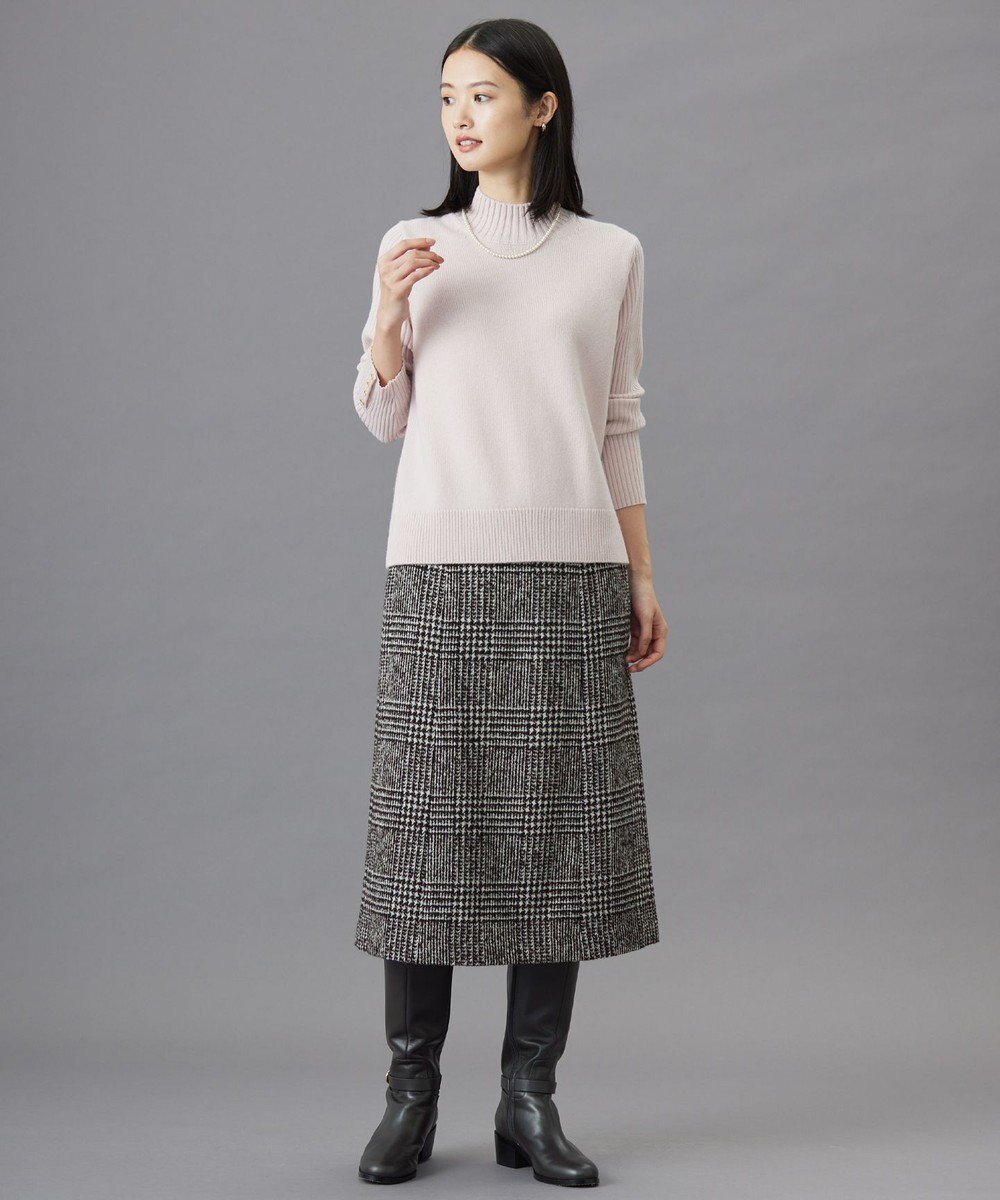 J.PRESS LADIES ウールシルクツイードグレンチェック スカート 