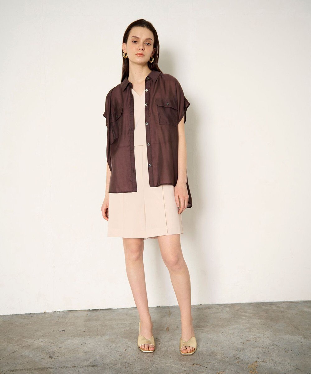 GRACE CONTINENTAL ギャザーシャツ 