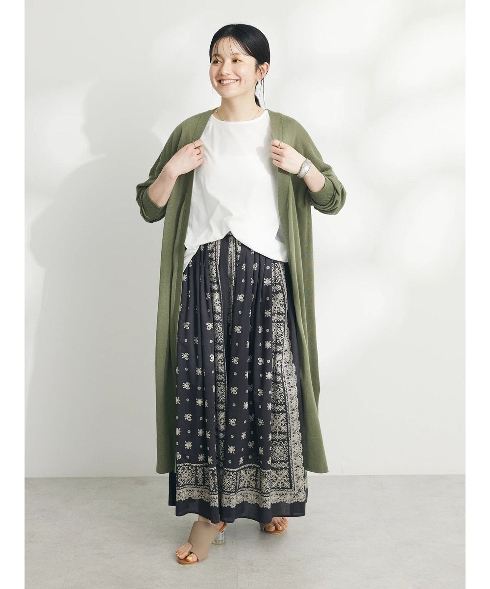 CRAFT STANDARD BOUTIQUE 裾スリットロングニットカーディガン 