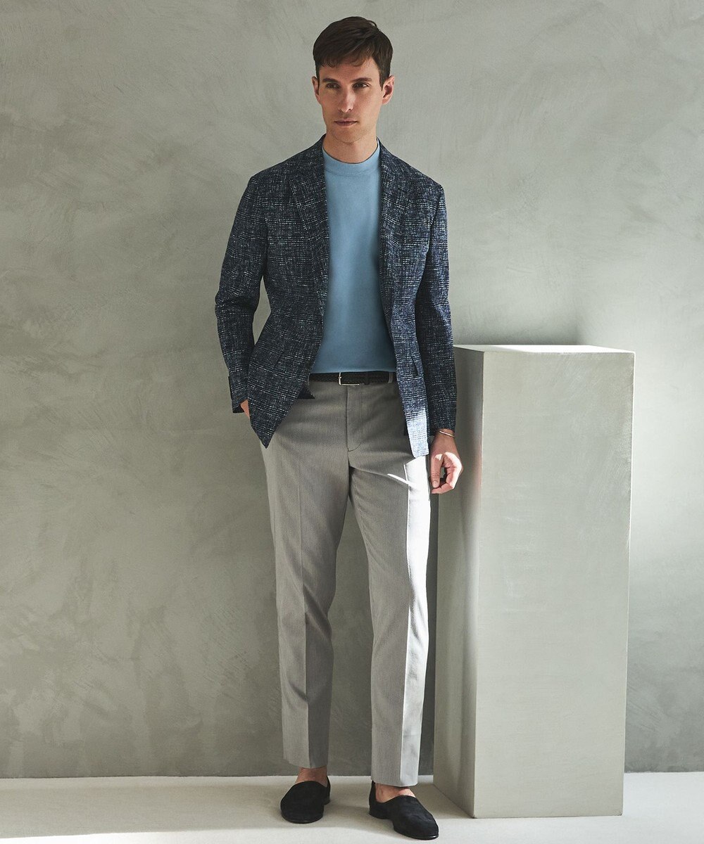 GOTAIRIKU 綿とポリのいいとこどり【洗濯機可】テーラード DRESS BIZ ニットTシャツ 