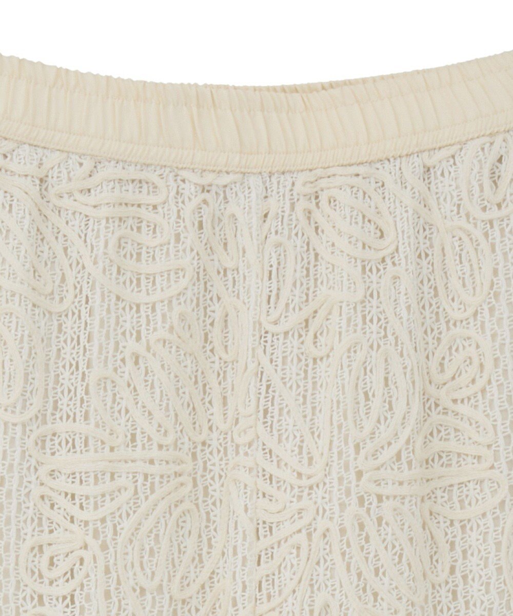 Green Parks コード刺繍　　レースイージーワイドパンツ 