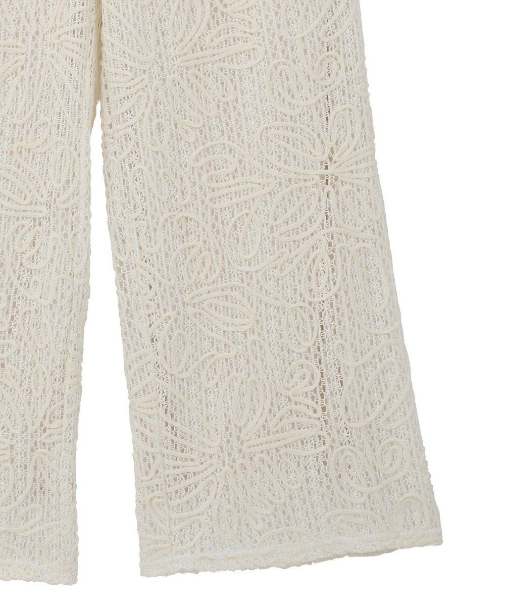 Green Parks コード刺繍　　レースイージーワイドパンツ 