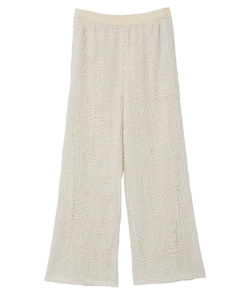 Green Parks コード刺繍　　レースイージーワイドパンツ 